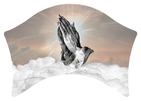 Praying Hands Clouds Bronze